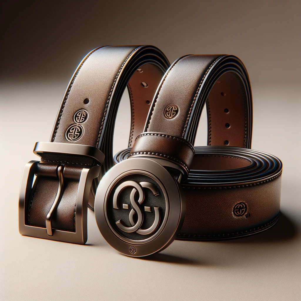 leather belts logo placement